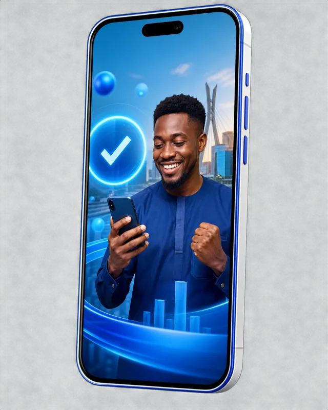 Fintech commercial made on a phone